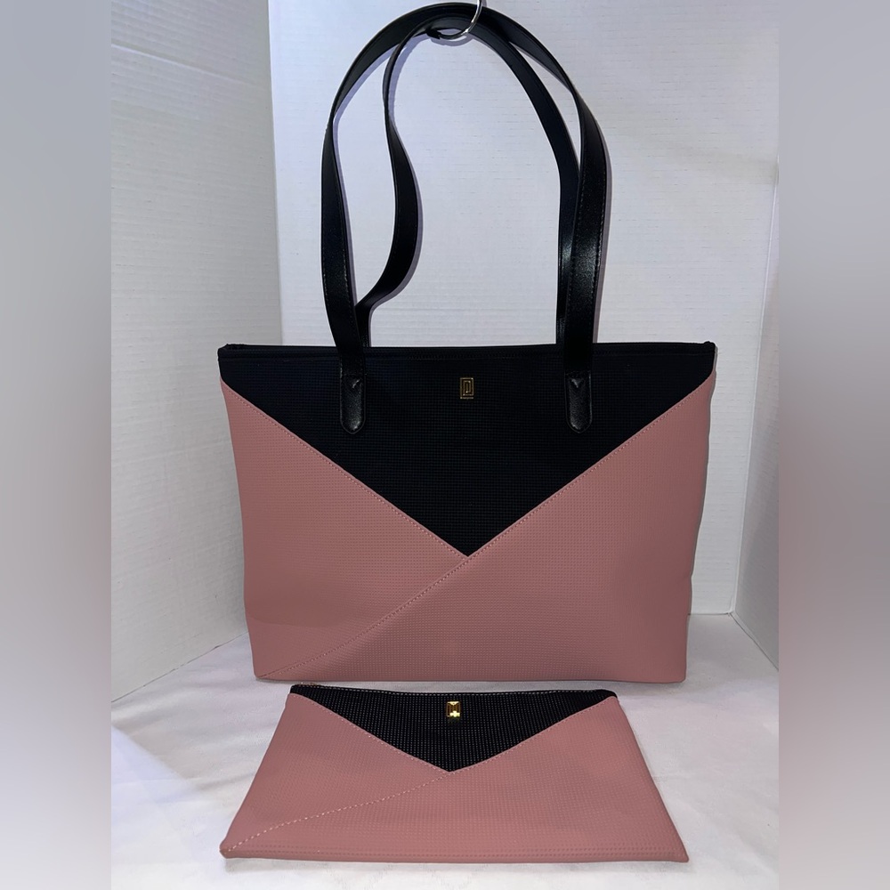 💥💥💥NOTIQ Duo Tone Structure Zip Tote | Handbag w/Pouch
